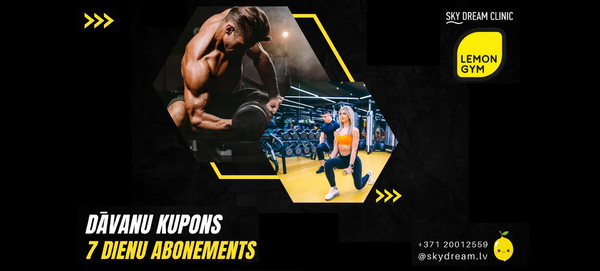 Nāc uz Dental Check-Up vai zobu higiēnu un saņem Lemon Gym 7 dienu abonementu dāvanā!